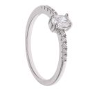 Silver Cubic Zirconia Single Stone Ring By Icesia