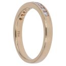 18ct Yellow Gold 0.20ct Brilliant Cut Diamond Half Eternity Ring