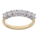 18ct Yellow Gold 0.75ct Brilliant Cut Diamond Seven Stone Eternity Ring