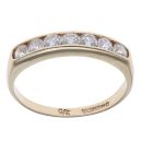 9ct Yellow Gold Cubic Zirconia Half Eternity Ring