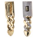 14ct Yellow Gold Monaco Classic Alternative Pave Drop Earrings