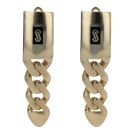 14ct Yellow Gold Monaco Classic Plain Drop Earrings