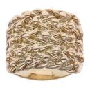 9ct Yellow Gold Four Row Keeper Ring