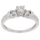 Platinum 0.50ct Brilliant Cut Diamond Trilogy Ring