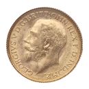 1918 George V Large Head India Full Sovereign Coin Cased Booklet George V Red Stamp