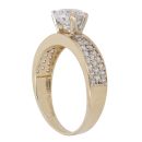 9ct Yellow Gold Cubic Zirconia Single Stone Ring