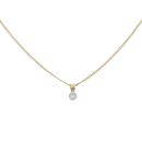 18ct Yellow Gold 0.15ct Brilliant Cut Diamond Pendant And Chain 16"