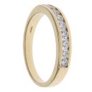 18ct Yellow Gold 0.50ct Brilliant Cut Half Eternity Ring