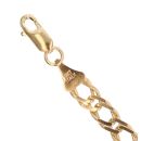 9ct Yellow Gold Double Curb Bracelet 8"