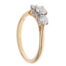 18ct Yellow Gold 0.65ct Brilliant Cut Diamond Trilogy Ring