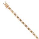 14ct Yellow Gold Cubic Zirconia Tennis Bracelet 7.5"
