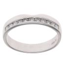 9ct White Gold 0.25ct Brilliant Cut Diamond Half Eternity Ring