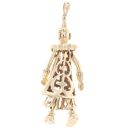 9ct Yellow Gold Multi-Gemstone Clown Pendant