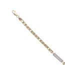 14ct Yellow Gold Cubic Zirconia Byzantine Bracelet 8.5"