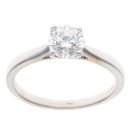 18ct White Gold 1.02ct Brilliant Cut Lab Grown Diamond Solitaire Ring