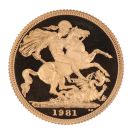 1981 Elizabeth II Decimal Portrait UK Full Sovereign Coin