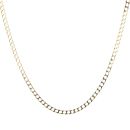 18ct Yellow Gold Square Curb Chain 20"