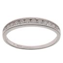 18ct White Gold 0.25ct Brilliant Cut Diamond Half Eternity Ring