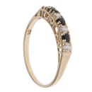 9ct Yellow Gold Cubic Zirconia and Sapphire Eternity Ring