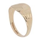 9ct Yellow Gold Patterned Sunburst Signet Ring