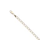 9ct Yellow and White Gold Diamond Cut Curb Bracelet 7.5"