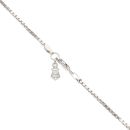 Silver and Rose Gold Cariad Heart Clogau Pendant and Chain 18"