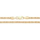 18ct Yellow ﻿Gold on Sterling Silver Solid 2.5mm Byzantine Chain Necklace