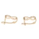 14ct Yellow Gold Cubic Zirconia Infinity Earrings