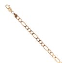 9ct Yellow Gold Figaro Bracelet 7.5"