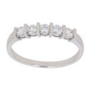 Platinum 0.50ct Brilliant Cut Diamond Five Stone Ring