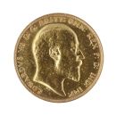 1907 Edward VII Large Head UK Full Sovereign Coin