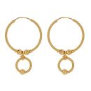 22ct Yellow Gold Orbit Hoop Earrings