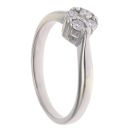 9ct White Gold 0.20ct Brilliant Cut Diamond Cluster Ring