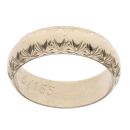 9ct Yellow Gold Patterned Edge Wedding Band 6.1mm