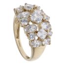 14ct Yellow Gold Cubic Zirconia Cluster Ring