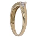 18ct Yellow Gold 0.33ct Brilliant Cut Diamond Wishbone Ring