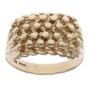 9ct Yellow Gold Four Row Keeper Ring