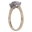 9ct Yellow Gold Moissanite Three Stone Ring