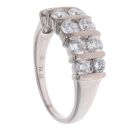18ct White Gold 2.00ct Brilliant Cut Diamond Two Row Ring