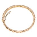 9ct Yellow Gold Patterned Hinged Bangle
