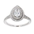 Platinum 1.00ct Diamond Cluster Ring
