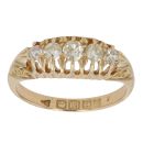 18ct Yellow Gold 0.50ct Brilliant Cut Diamond Five Stone Ring