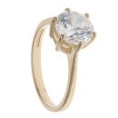 14ct Yellow Gold Cubic Zirconia Solitaire Ring