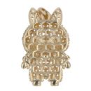 14ct Yellow Gold White Gemstone Bunny Pendant