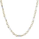 14ct Yellow and White Gold Greek Key Chain 24"