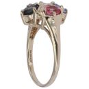 9ct Yellow Gold Multi Gemstone Four Stone Ring