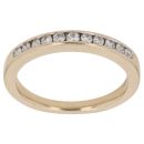 9ct Yellow Gold 0.25ct Brilliant Cut Diamond Half Eternity Ring