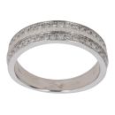 9ct White Gold 0.50ct Diamond Fancy Two Row Ring