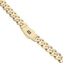 14ct Yellow Gold Monaco Classic Plain Lock Curb Chain 18"