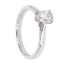 18ct White Gold Pear Drop 0.75ct Diamond Solitaire Ring